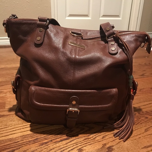 Lily & Jade Handbags - Lily Jade Meggan in Brandy/Gold